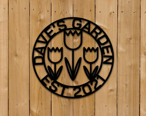 Personalized Garden Sign - Custom Metal Plaque | Powder Coated Weather Resistant Decor