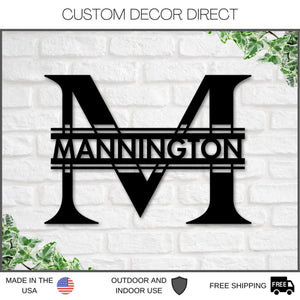 Custom Metal Sign - Family Name Sign | Powder Coated Steel Durable Wall Art