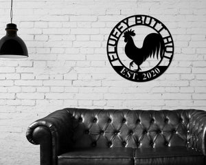 Personalized Rooster Sign – Custom Metal Chicken Sign | Durable Outdoor Coop Decor