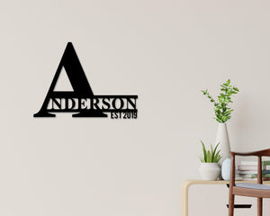 Custom Metal Name Sign - Personalized Outdoor Name Plaque | Durable Steel Decor