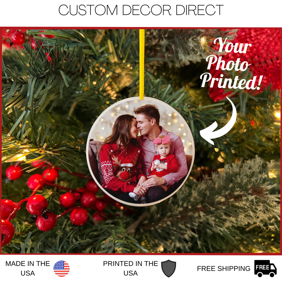 Custom Photo Christmas Ornament