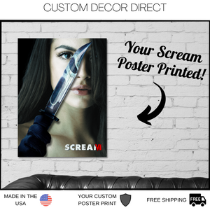 Custom Scream Poster Printed and Edited