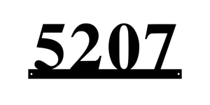 5207 / (2 of this number) 24 of 25 AND 25 of 25 address signs / 18in /  COLOR BLACK