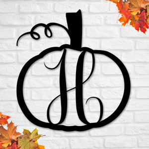 Custom Metal Pumpkin Sign - Hand Cut Pumpkin Shape | Personalized Outdoor Metal Sign