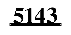 5143 / 17 of 25 address signs / 18in /  COLOR BLACK