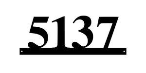 5137 / (2 of this number) 12 of 25 AND 13 of 25 address signs / 18in /  COLOR BLACK
