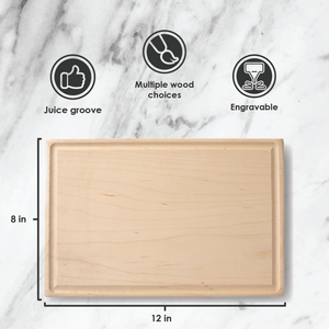 Personalized Don't give a Rip Cutting Board Signature with juice groove