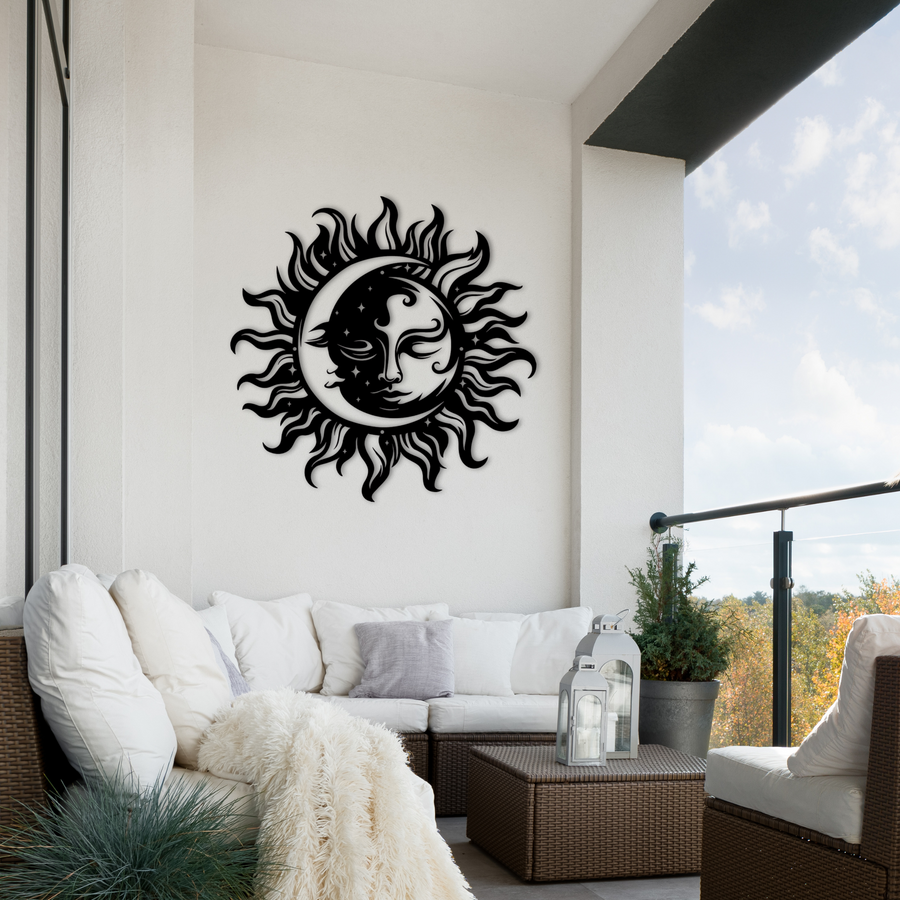Sun & Moon Decorative Metal Sign
