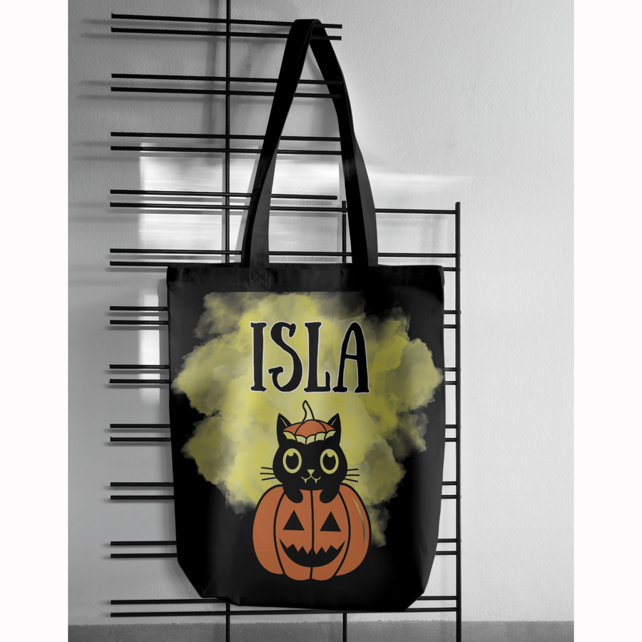 Halloween Tote Bag, Halloween Treat Bag, Kids Halloween Bag, Trick or Treat Bag, Customized Halloween Bag