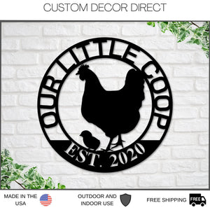 Hen House Metal Sign - Custom Hen House Sign with Durable Steel & Outdoor Coop Decor
