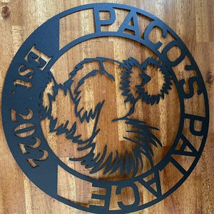 Silkie Hen House Sign - Personalized Metal Sign | Outdoor Farm Decor