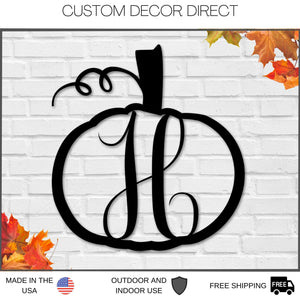 Custom Pumpkin Sign – Hand Cut Metal Sign | Personalized Pumpkin Art Decor