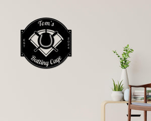 Custom Metal Baseball Sign – Personalized Sports Room Decor | Powder Coated Steel