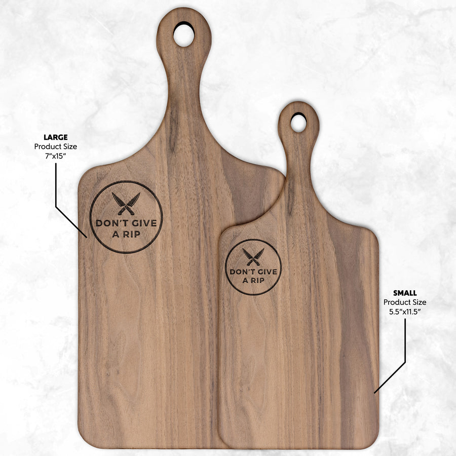 Don't Give A RIP FRUIT Paddle Cutting Board (vertical)