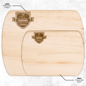 The Carnivore Lifestyle Logo Oval Cutting Board