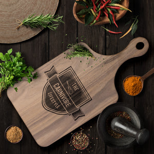 The Carnivore Lifestyle Logo Paddle Cutting Board