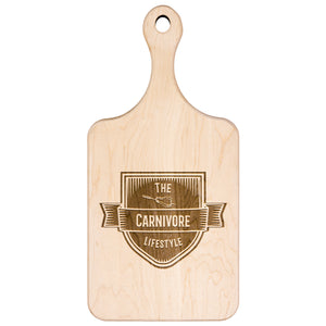 The Carnivore Lifestyle Logo Paddle Cutting Board