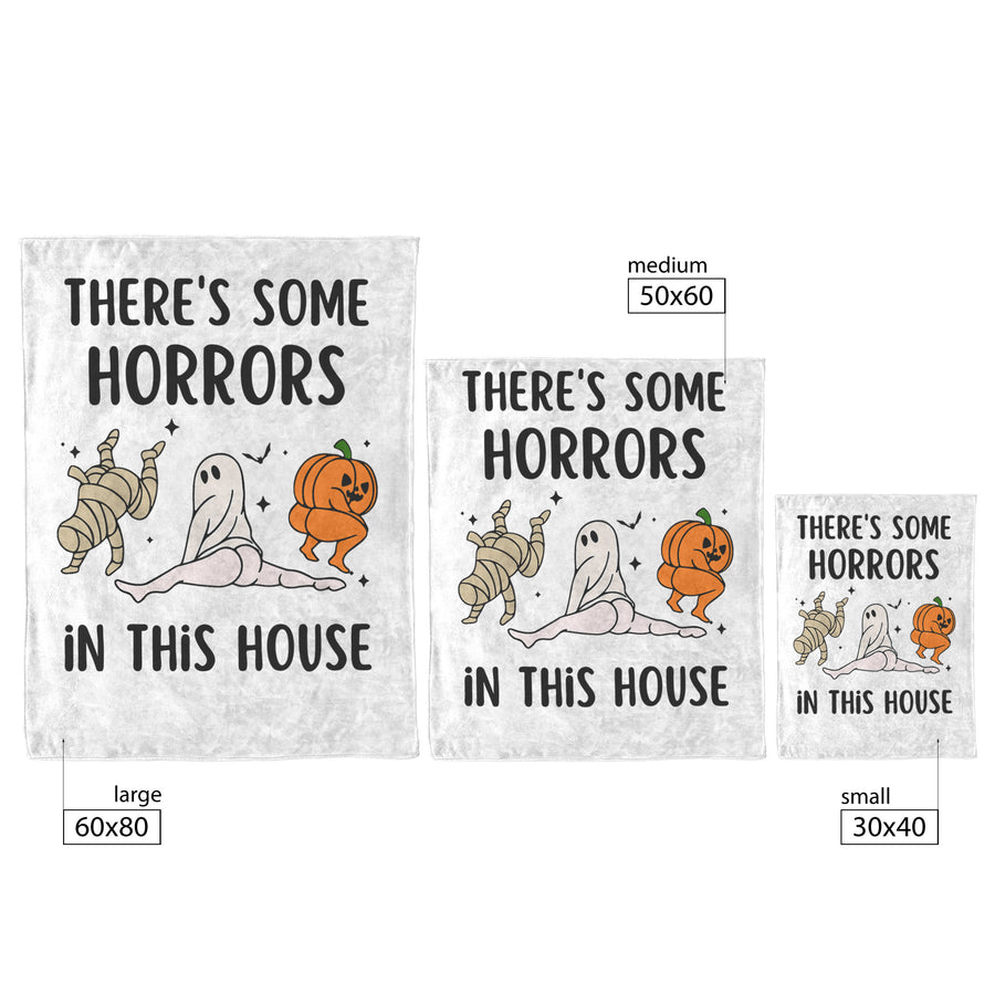 There's Some Horrors in This House Blanket, Funny Blanket, Halloween Blanket
