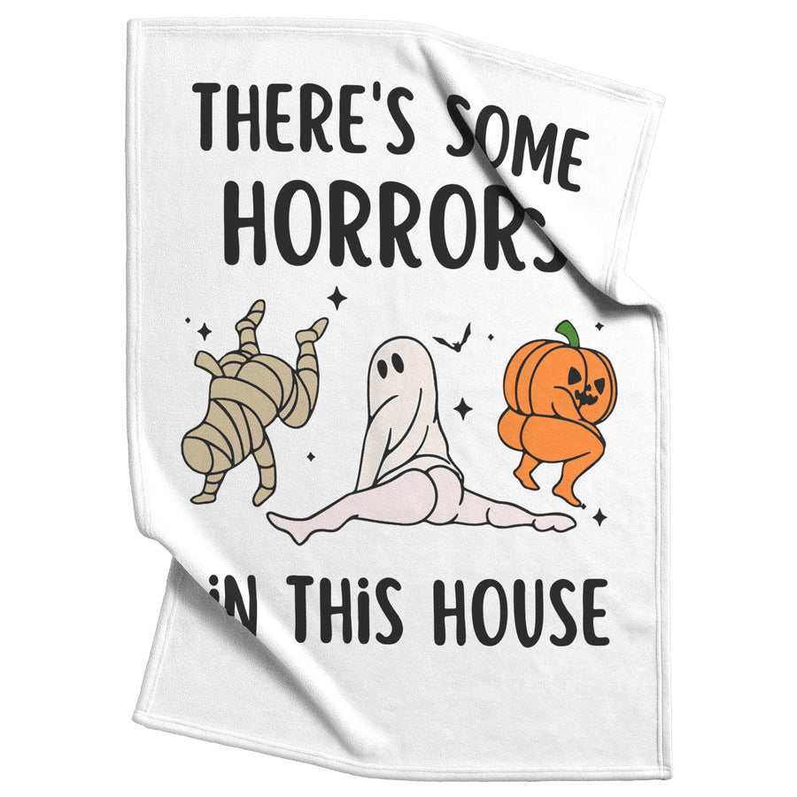 There's Some Horrors in This House Blanket, Funny Blanket, Halloween Blanket