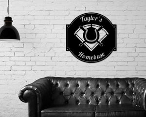 Custom Metal Baseball Sign – Personalized Sports Room Decor | Powder Coated Steel