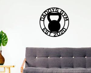 Custom Weight Name Sign – Metal Gym Decor | Personalized Barbell Wall Art