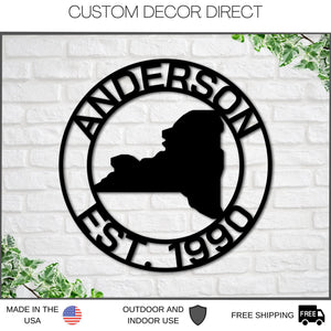 Custom State Sign - Personalized Metal Wall Decor | Laser Cut Metal Art