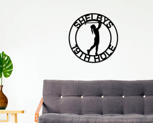 Personalized Golf Sign - Custom Name Golf Sign | Girls Room Decor Rust Resistant Metal