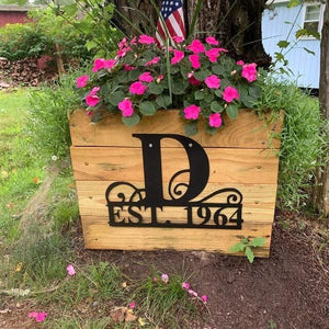 Personalized Family Name Sign - Custom Metal Monogram for Front Door & Garden Decor