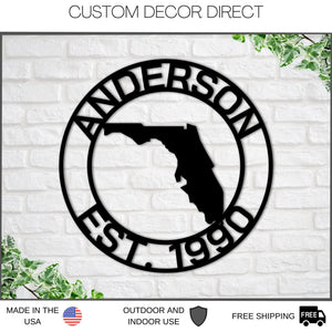 Custom State Sign - Personalized Metal Wall Decor | Laser Cut Metal Art