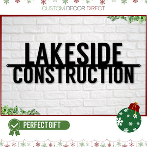 Christmas Gift, Metal Sign, Construction Sign, Contractor Sign, Business Sign, Small Business Sign, Construction Business Metal sign, Gift