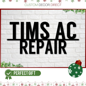 Christmas Gift, AC Business sign, Air Conditioning Business, AC Sign, Business Sign, Custom Business Sign, LLC sign, Personalized Business