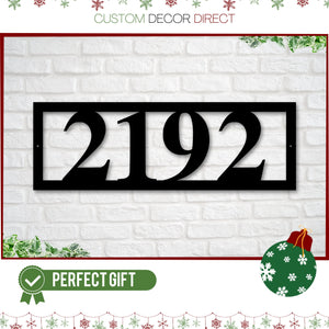 Modern Metal Address Sign for Home, Custom House Numbers, Large Outdoor Address Plaque with Personalized Address Sign, House Number