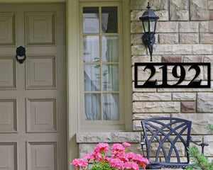 Modern Metal Address Sign for Home, Custom House Numbers, Large Outdoor Address Plaque with Personalized Address Sign, House Number