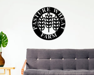 Wheat field custom sign, Farmer sign, Metal Farm Sign, Personalized Metal sign, Established, Plasma cut steel sign, metal art, farmhouse dec