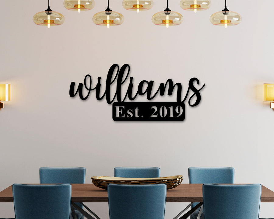 Family Name Custom Metal Sign