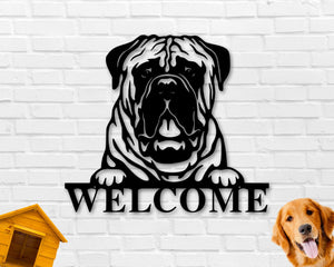 English Mastiff Dog Breed Custom Metal Sign