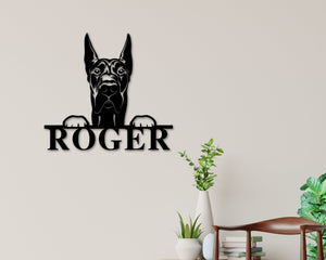 Great Dane Dog Breed Custom Metal Sign