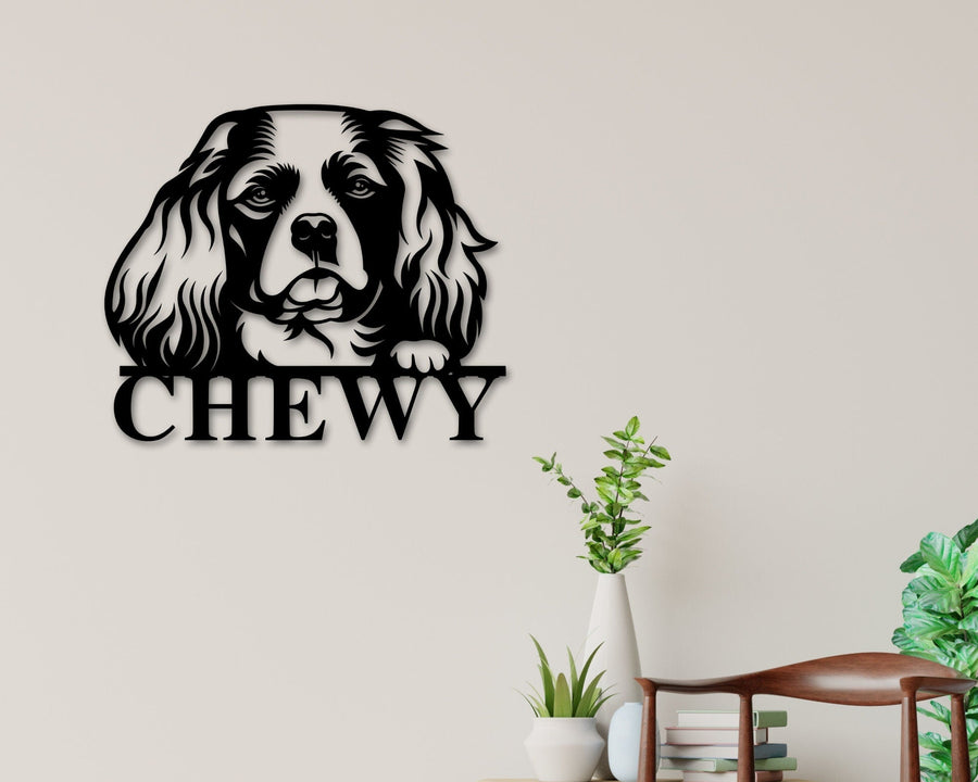 King Charles Spaniel Dog Breed Custom Metal Sign
