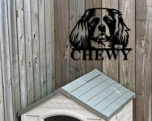 King Charles Spaniel Dog Breed Custom Metal Sign