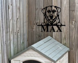 Labrador Dog Breed Custom Metal Sign
