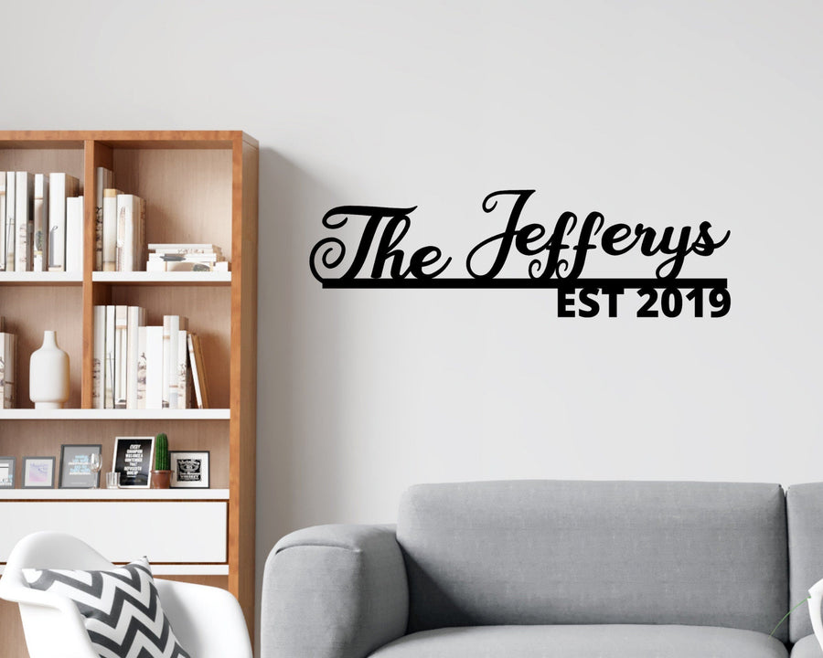 Family Name Est. Custom Metal Sign