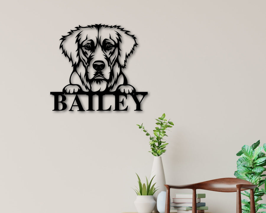 Golden Retriever Dog Breed Custom Metal Sign