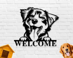 Australian Shepherd Dog Breed Custom Metal Sign