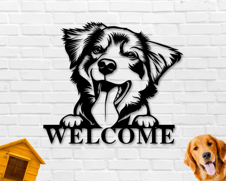 Australian Shepherd Dog Breed Custom Metal Sign
