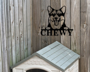 Corgi Dog Breed Custom Metal Sign