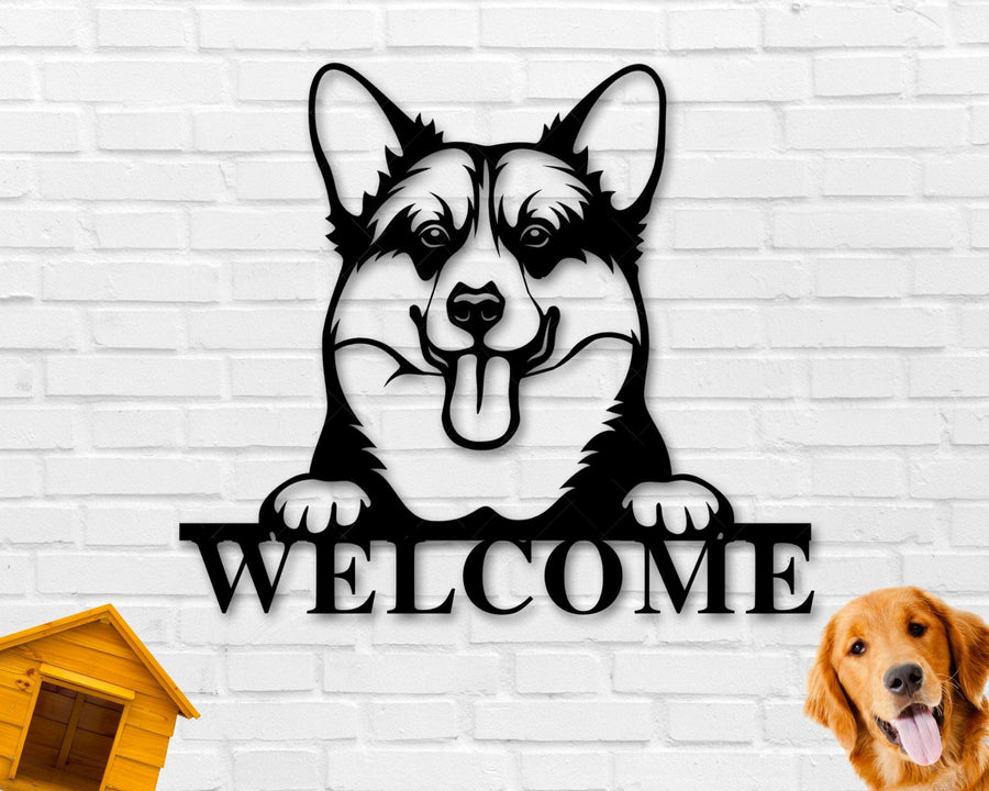 Corgi Dog Breed Custom Metal Sign