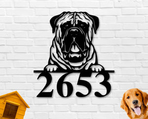 English Mastiff Dog Breed Custom Metal Sign