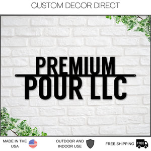 Christmas Gift, Business Sign, Custom Business name Sign, LLC sign, Metal Sign for Business, Small Business Sign, Sign for small Business