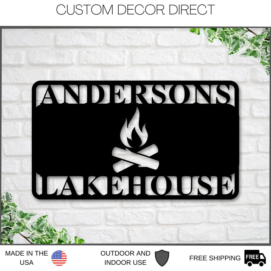 Christmas Gift, Metal Sign, Personalized Lakehouse sign, cottage sign, Camp fire sign, Custom sign, Personalized Camp Sign, RV sign, Best