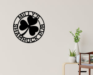 Irish Pub Sign, Personalized Irish Bar Sign, St. Patrick's Day Decor, Irish Sign, Bar Sign, Personalized Sign, Irish Bar Sign, Shamrocks